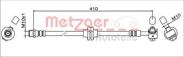 Metzger 4111608 Bremsschlauch