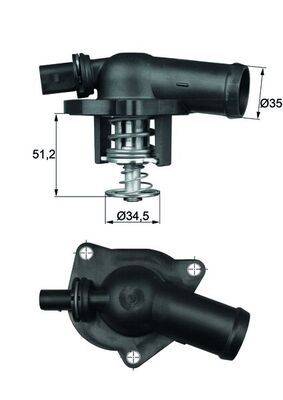Mahle TI17109 Thermostat, Kühlmittel