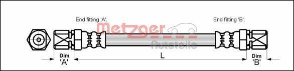Metzger 4111353 Bremsschlauch