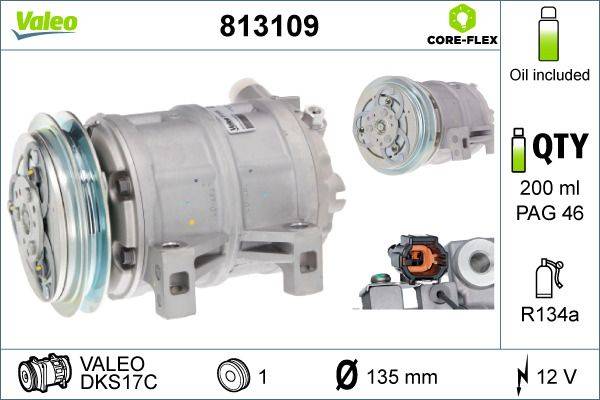 Valeo 813109 Kompressor, Klimaanlage