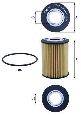 Mahle OX380D Ölfilter