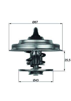 Mahle TX1883D Thermostat, Kühlmittel