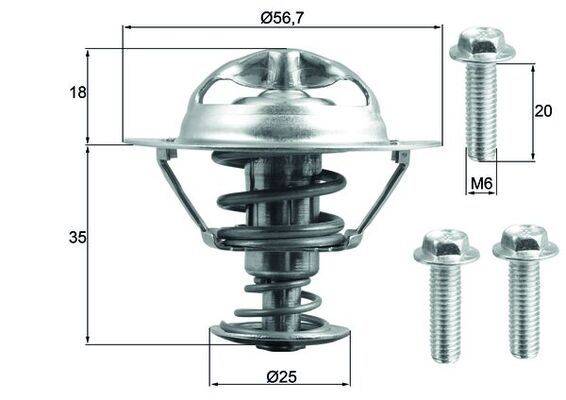 Mahle TX20290D Thermostat, Kühlmittel