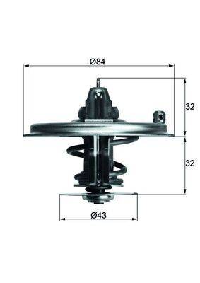 Mahle TX3680D Thermostat, Kühlmittel