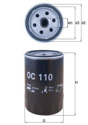 Mahle OC110 Ölfilter
