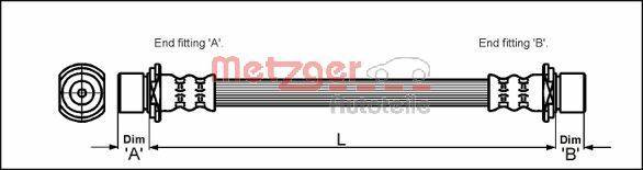 Metzger 4111421 Bremsschlauch