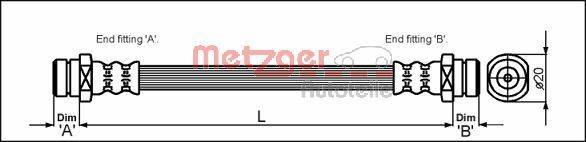 Metzger 4113310 Bremsschlauch