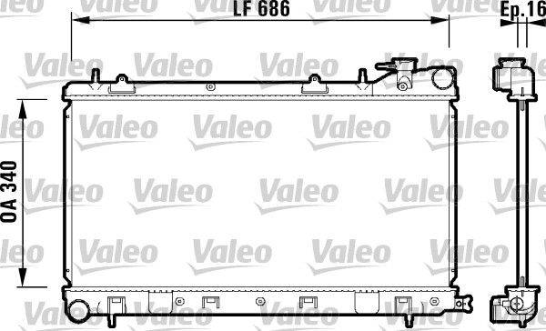 Valeo 732410 Kühler, Motorkühlung