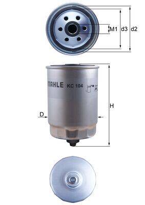 Mahle KC104 Kraftstofffilter