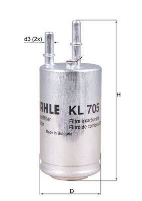 Mahle KL705 Kraftstofffilter