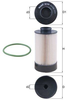 Mahle KX340D Kraftstofffilter