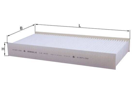 Mahle LA410 Filter, Innenraumluft