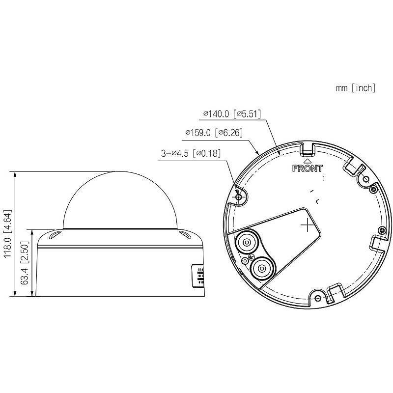 Dahua IPC-HDBW7442E1-Z-X IP-Kamera 4MP T/N IR PoE, 4 MegapixelDome Kamera, KFZ-Kennzeichen-Erkennung | Blickwinkel:107°