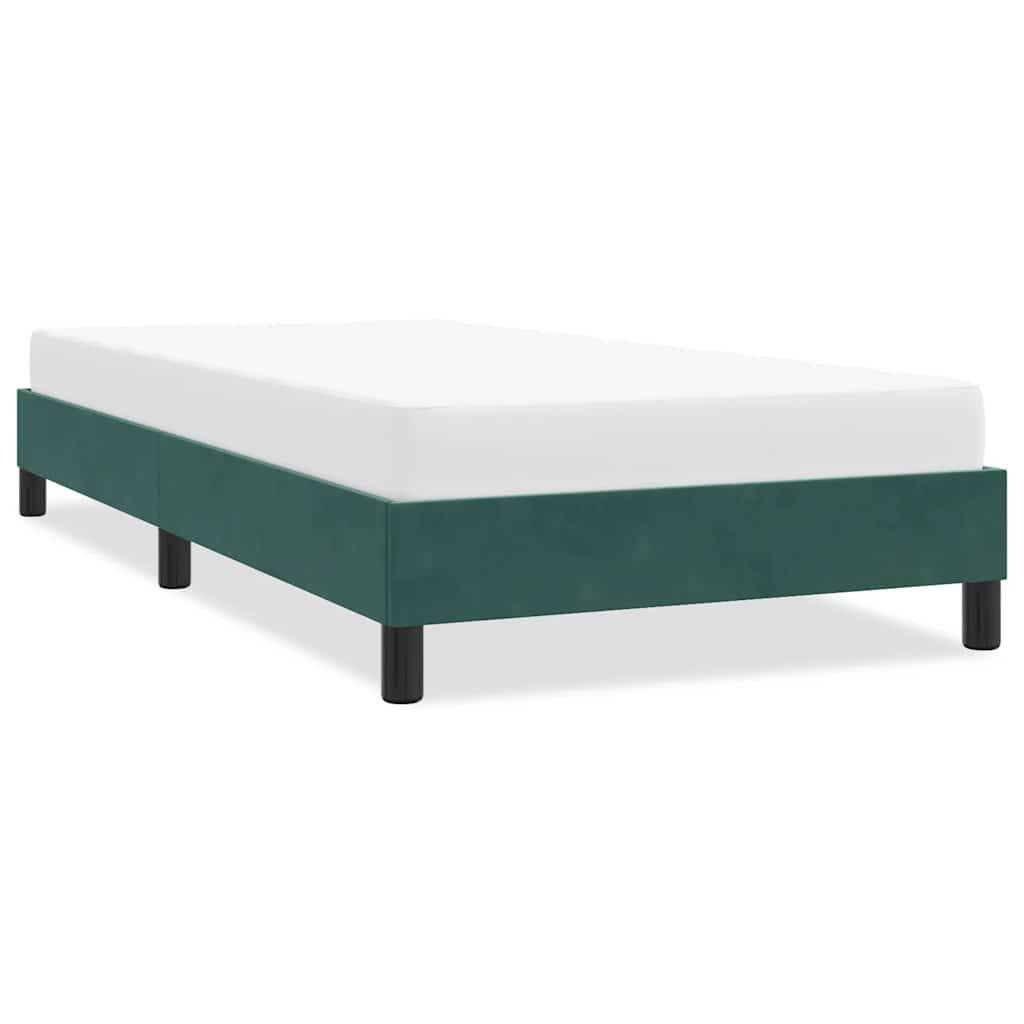 vidaXL Bettgestell ohne Matratze Dunkelgrün 80x210 cm Samt