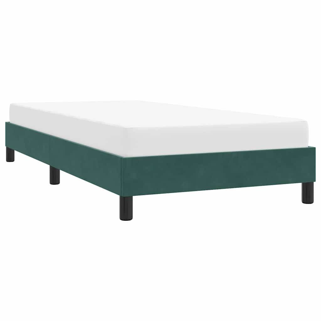 vidaXL Bettgestell ohne Matratze Dunkelgrün 80x210 cm Samt
