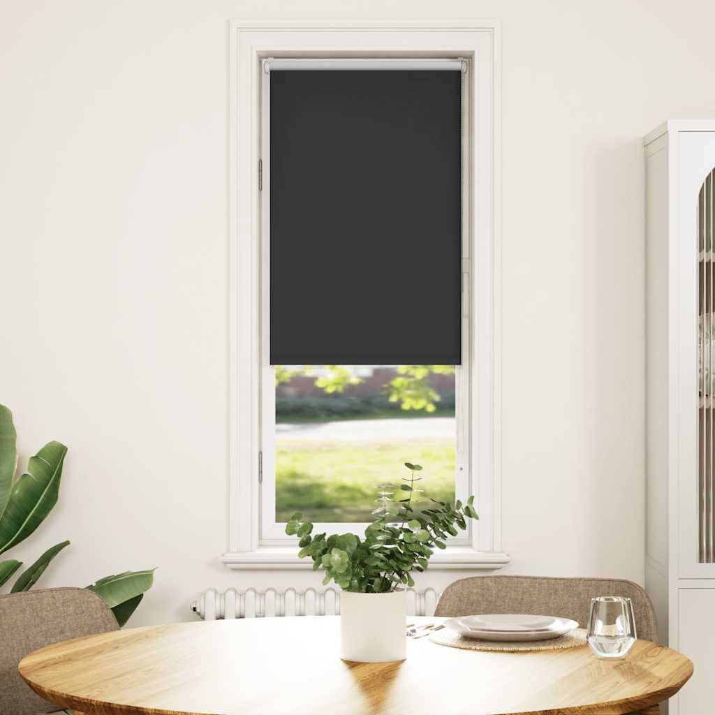 vidaXL Verdunkelungsrollo Schwarz 50x150 cm Stoffbreite 45,7 cm