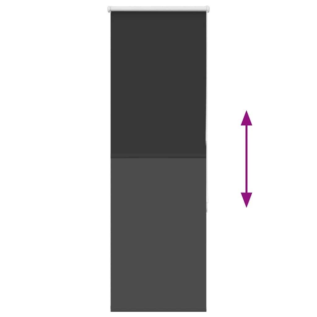 vidaXL Verdunkelungsrollo Schwarz 40x130 cm Stoffbreite 35,7 cm