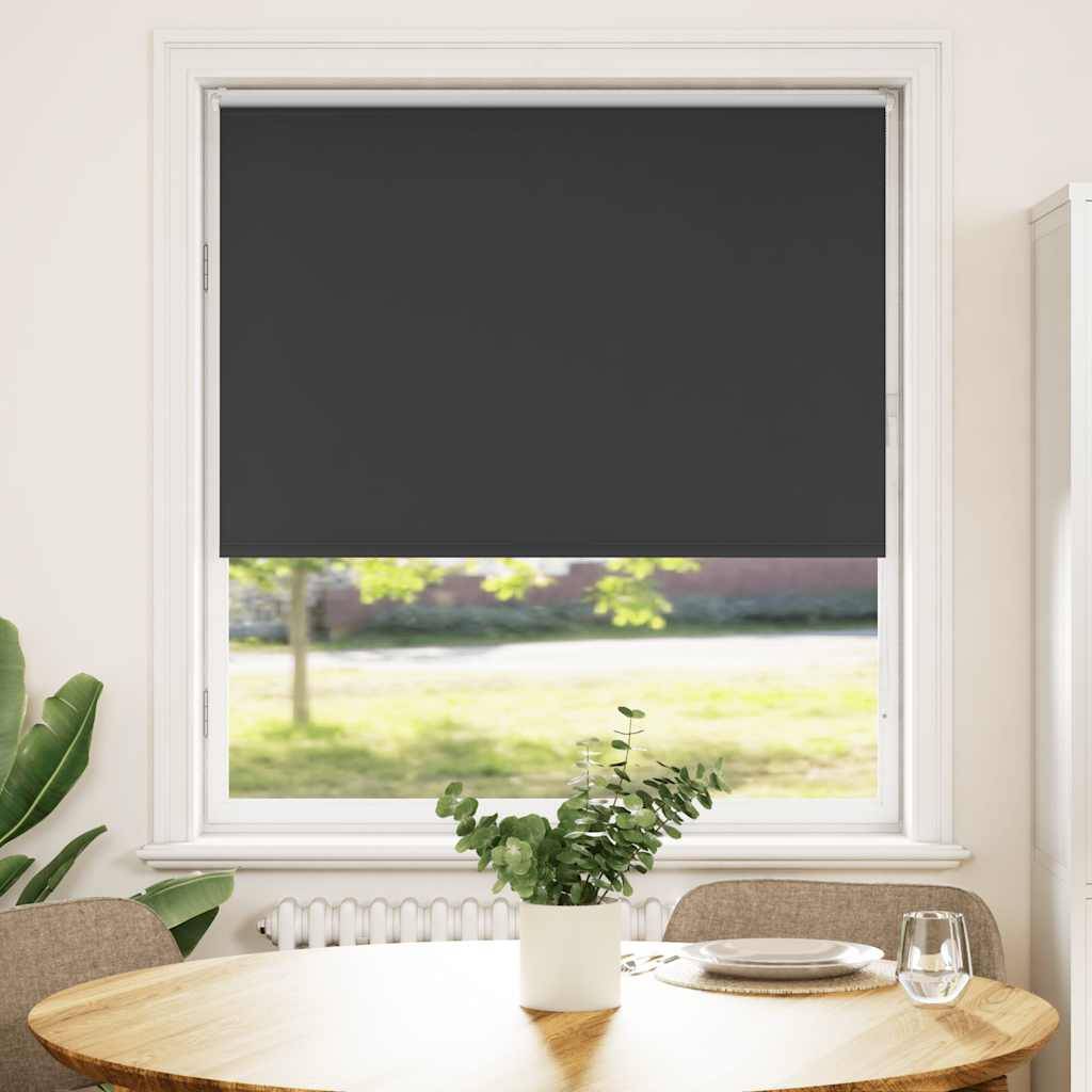 vidaXL Verdunkelungsrollo Schwarz 90x175 cm Stoffbreite 85,7 cm