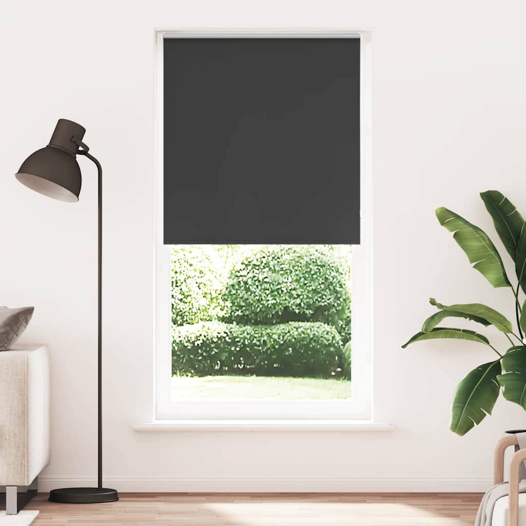 vidaXL Verdunkelungsrollo Schwarz 115x210 cm Stoffbreite 110,7 cm