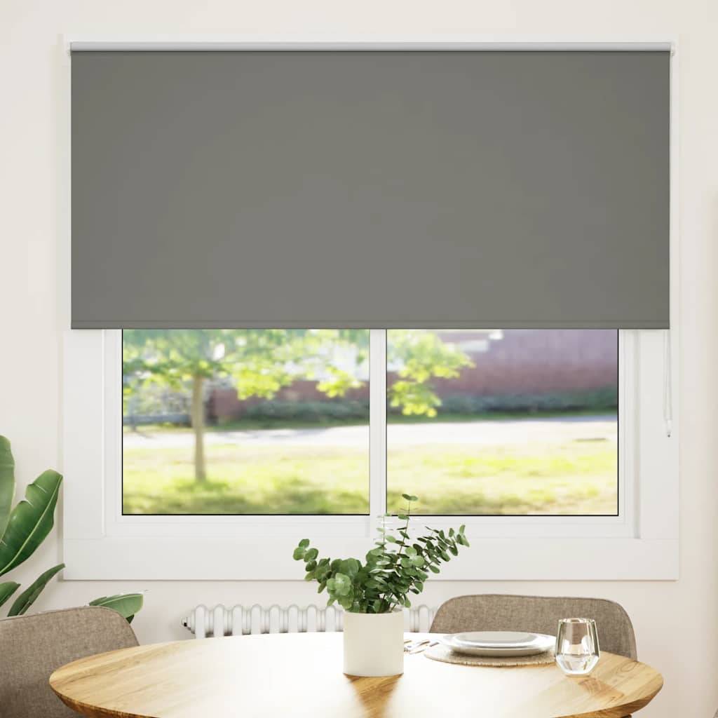 vidaXL Verdunkelungsrollo Grau 145x175cm Stoffbreite 141,6cm Polyester