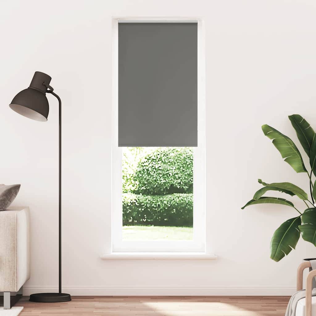 vidaXL Verdunkelungsrollo Grau 65x210 cm Stoffbreite 60,7 cm Polyester