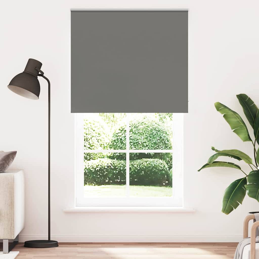 vidaXL Verdunkelungsrollo Grau 130x210cm Stoffbreite 126,6cm Polyester