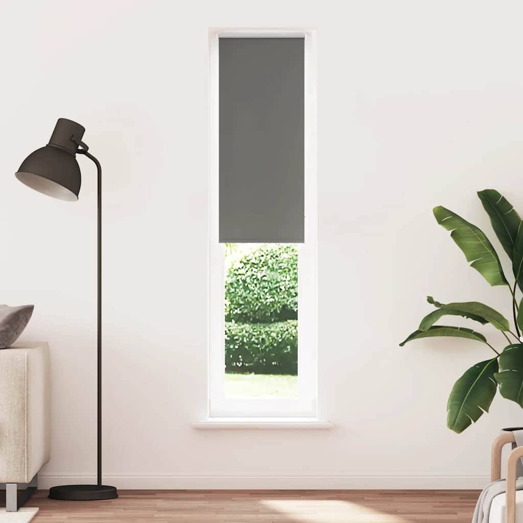 vidaXL Verdunkelungsrollo Grau 45x210 cm Stoffbreite 40,7 cm Polyester