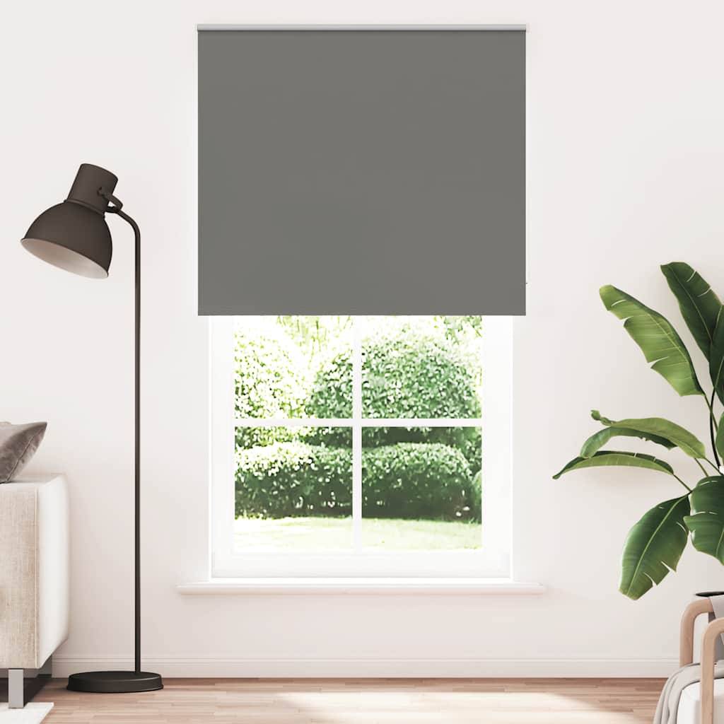 vidaXL Verdunkelungsrollo Grau 145x230cm Stoffbreite 141,6cm Polyester