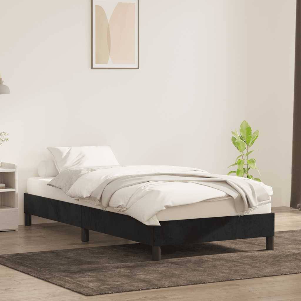 vidaXL Bettgestell ohne Matratze Schwarz 100x220 cm Samt