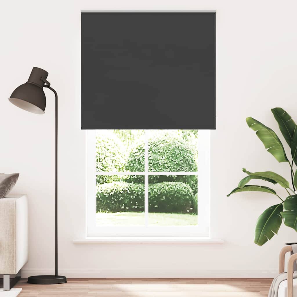 vidaXL Verdunkelungsrollo Schwarz 125x230 cm Stoffbreite 121,6 cm