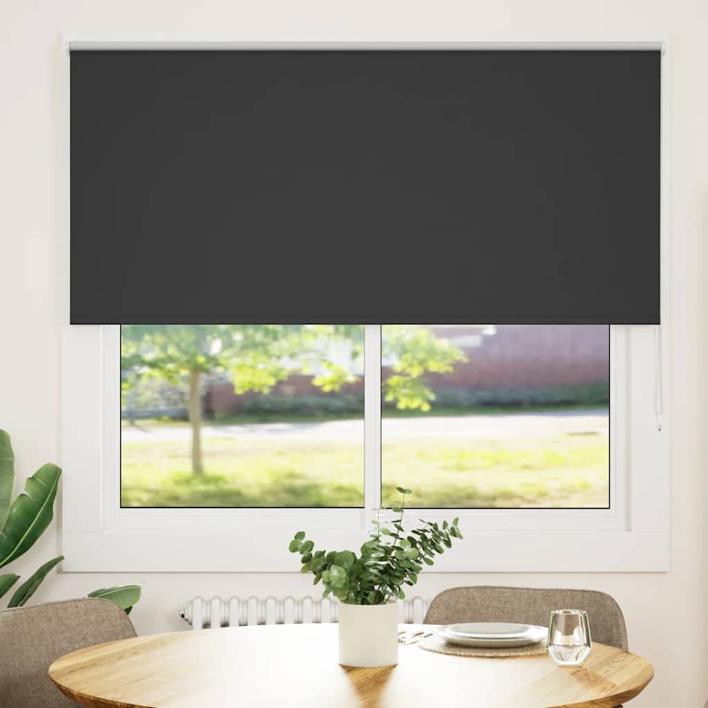 vidaXL Verdunkelungsrollo Schwarz 150x150 cm Stoffbreite 146,6 cm