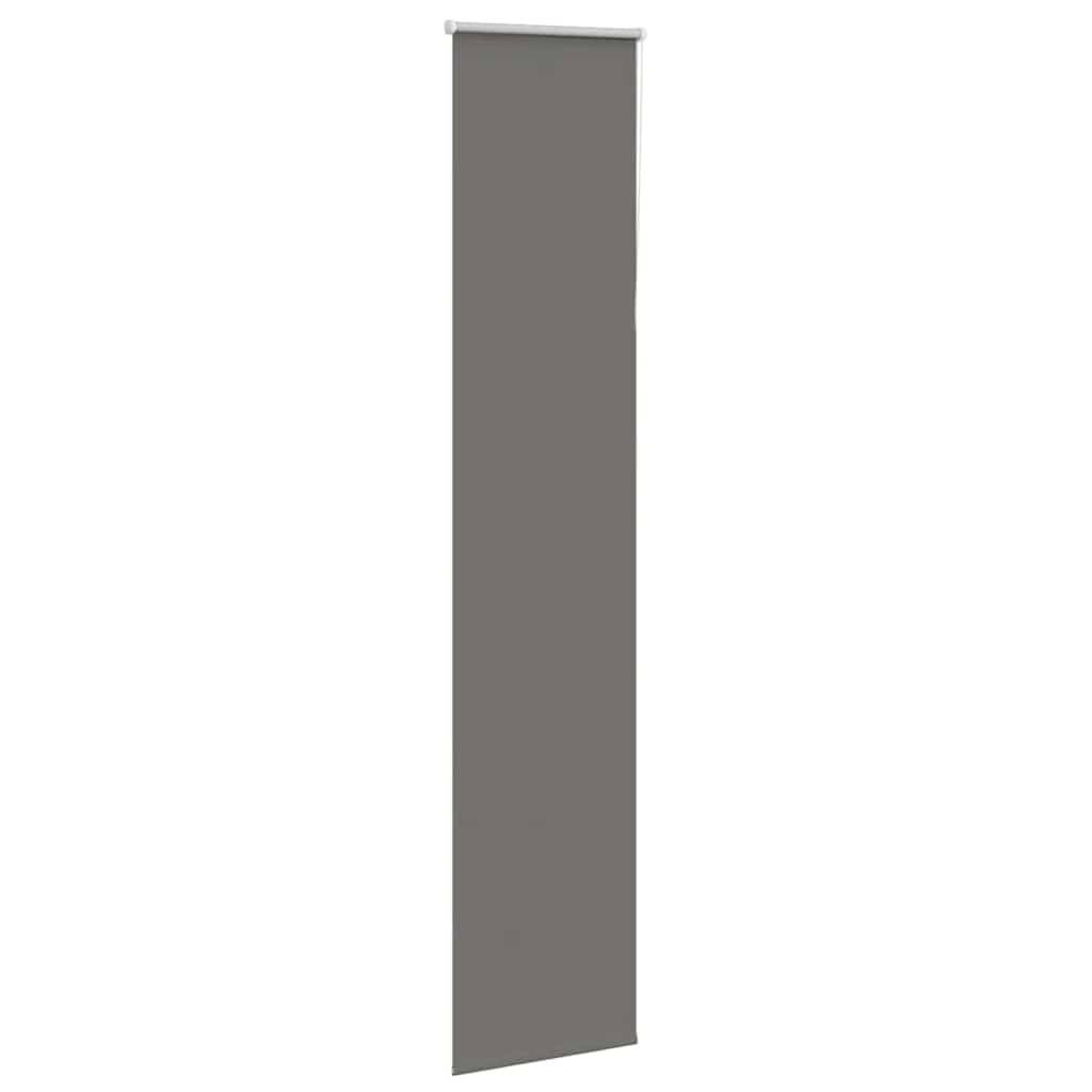 vidaXL Verdunkelungsrollo Grau 50x210 cm Stoffbreite 45,7 cm Polyester