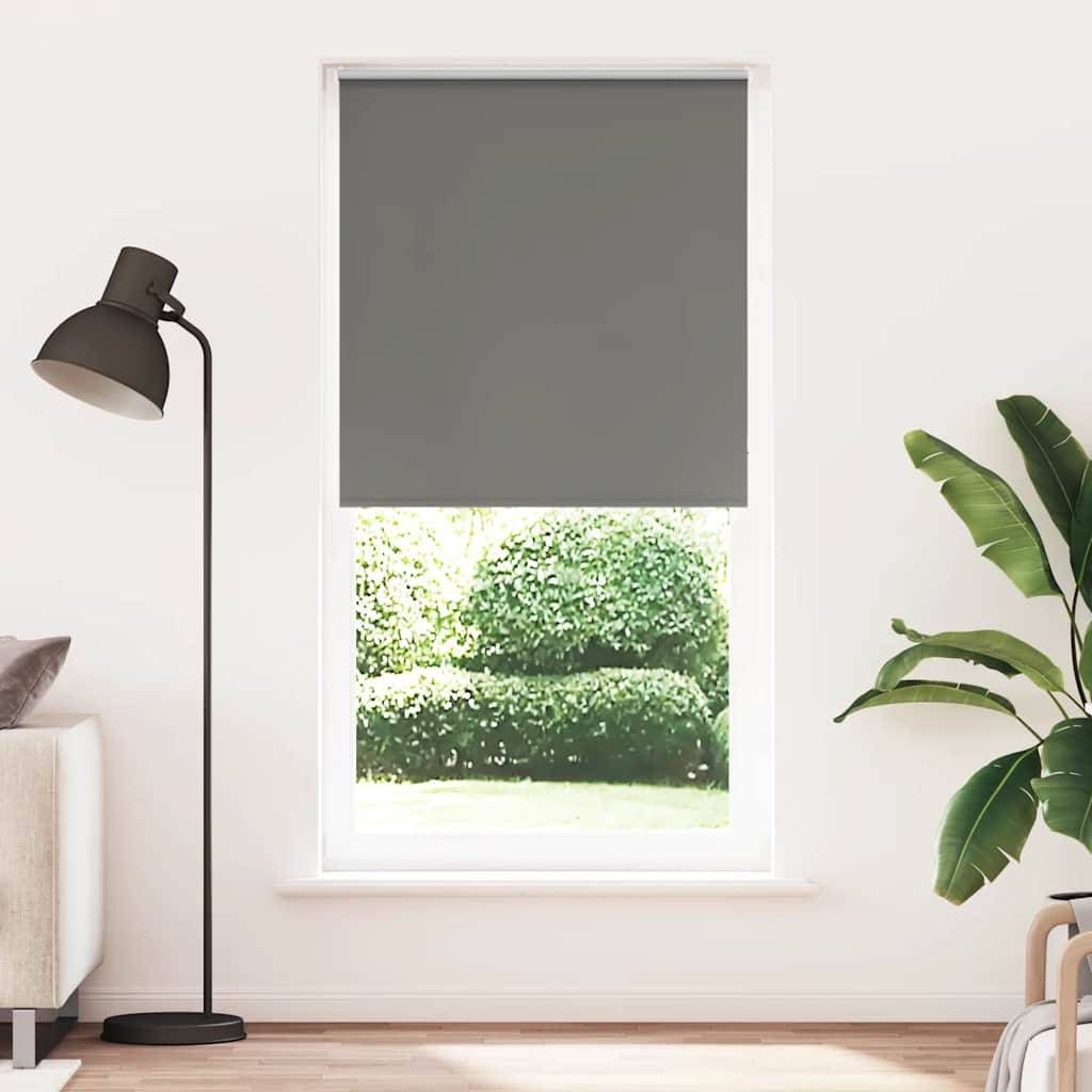 vidaXL Verdunkelungsrollo Grau 110x210cm Stoffbreite 105,7cm Polyester