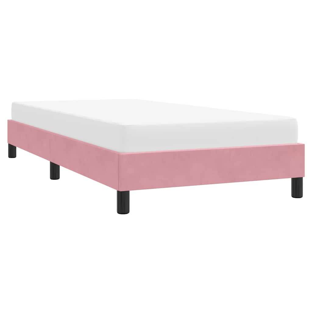 vidaXL Bettgestell ohne Matratze Rosa 100x210 cm Samt