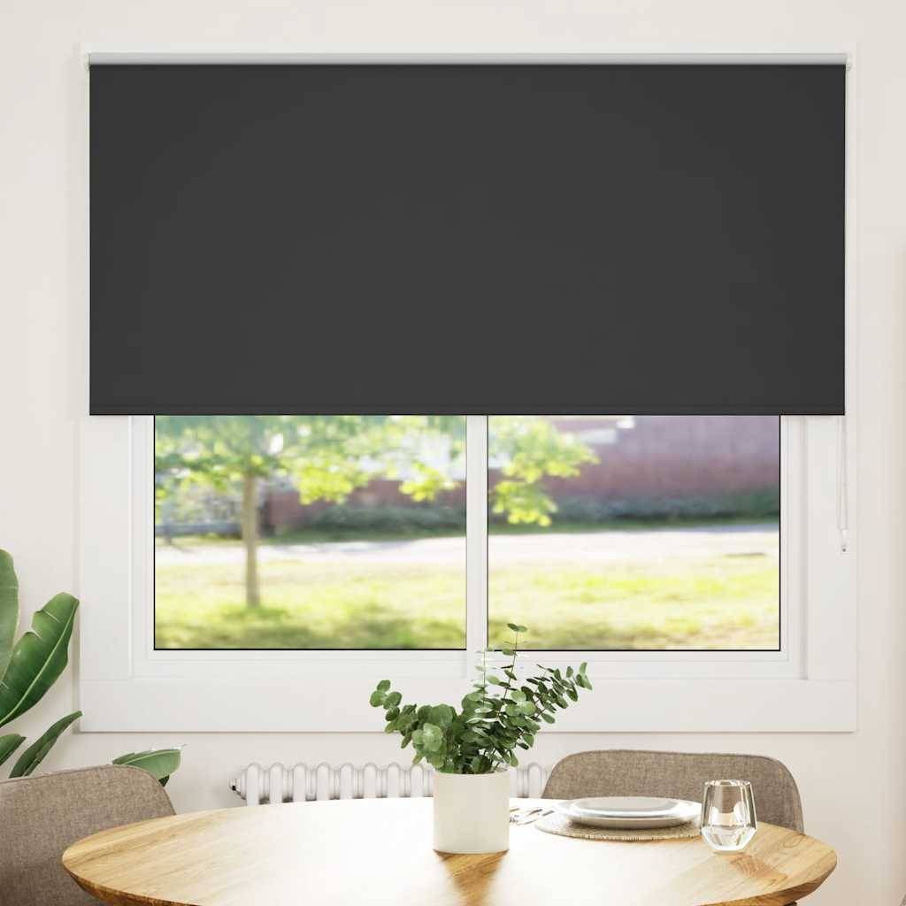 vidaXL Verdunkelungsrollo Schwarz 160x150 cm Stoffbreite 156,6 cm