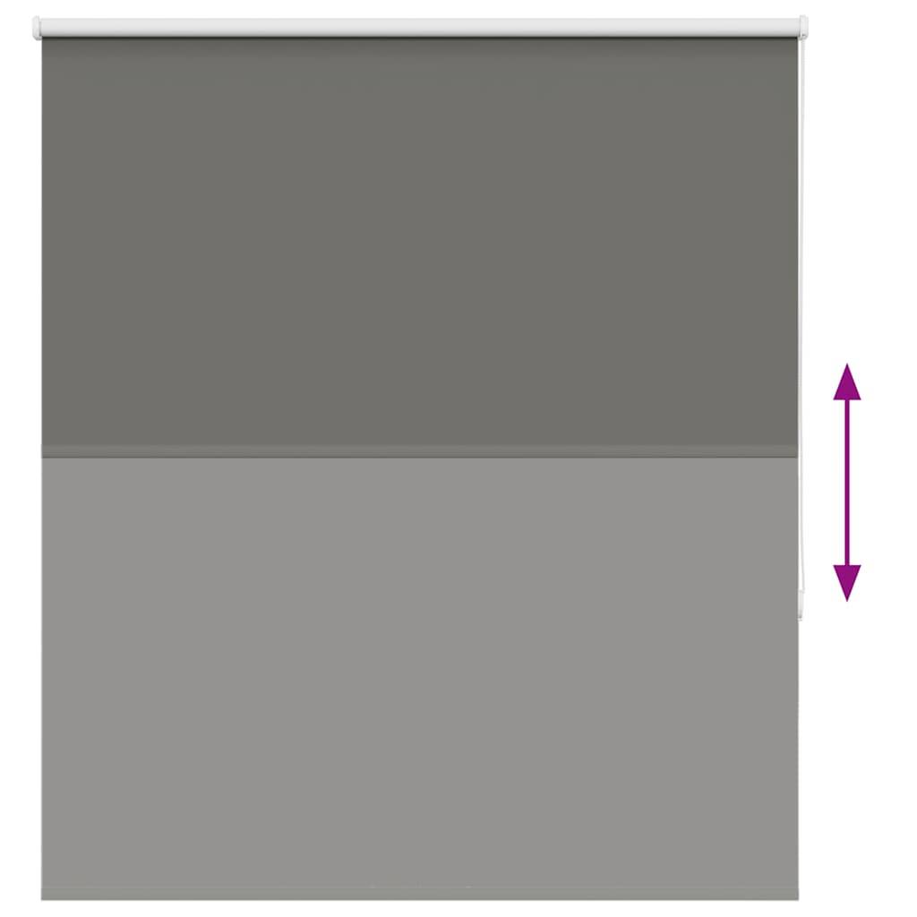 vidaXL Verdunkelungsrollo Grau 140x150cm Stoffbreite 136,6cm Polyester