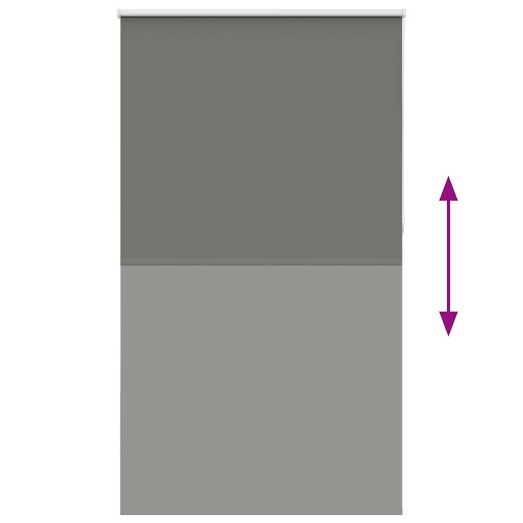 vidaXL Verdunkelungsrollo Grau 140x210cm Stoffbreite 136,6cm Polyester