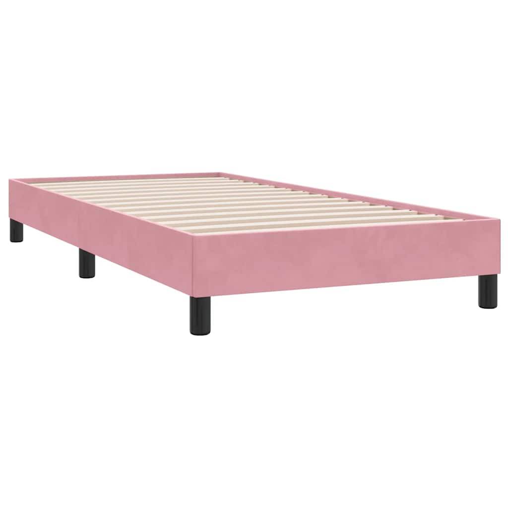 vidaXL Bettgestell ohne Matratze Rosa 100x210 cm Samt