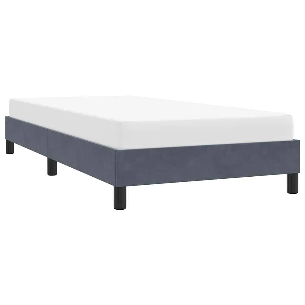 vidaXL Bettgestell ohne Matratze Dunkelgrau 80x220 cm Samt