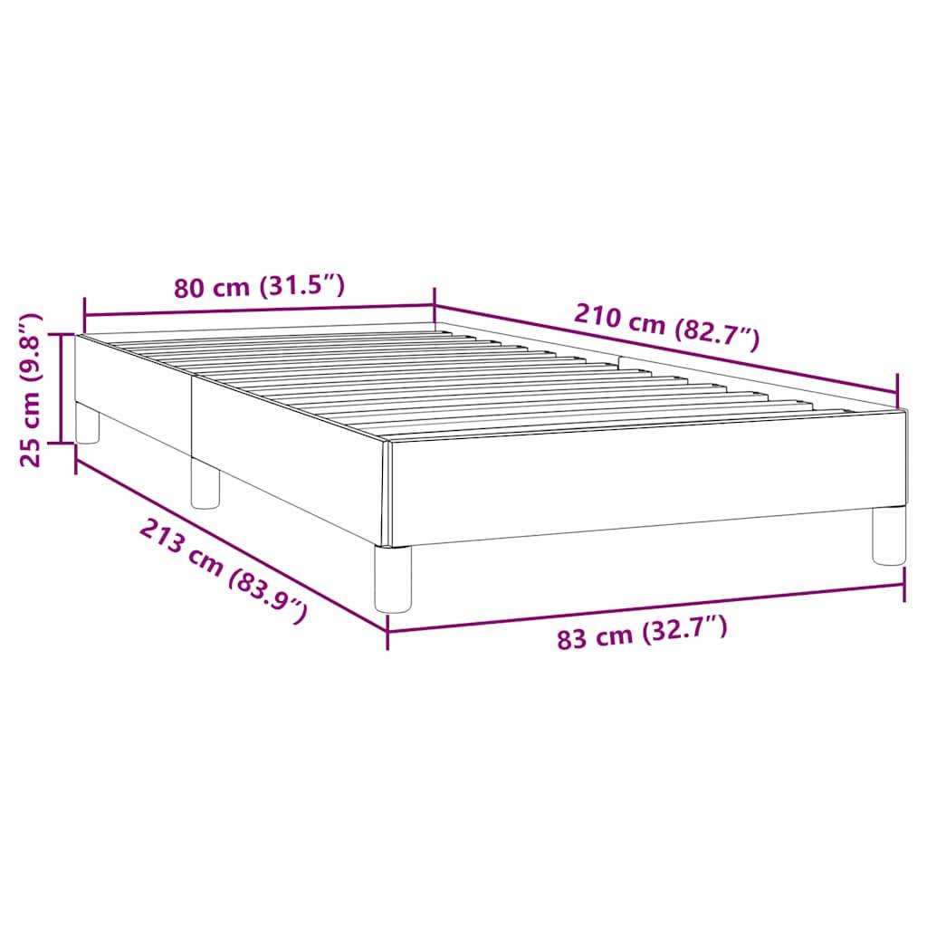 vidaXL Boxspringbett ohne Matratze Schwarz 80x210 cm Samt