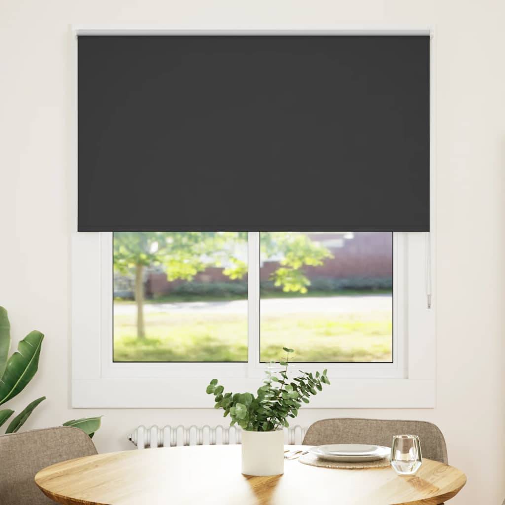 vidaXL Verdunkelungsrollo Schwarz 140x130 cm Stoffbreite 136,6 cm