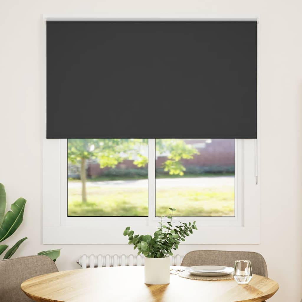 vidaXL Verdunkelungsrollo Schwarz 125x150 cm Stoffbreite 121,6 cm