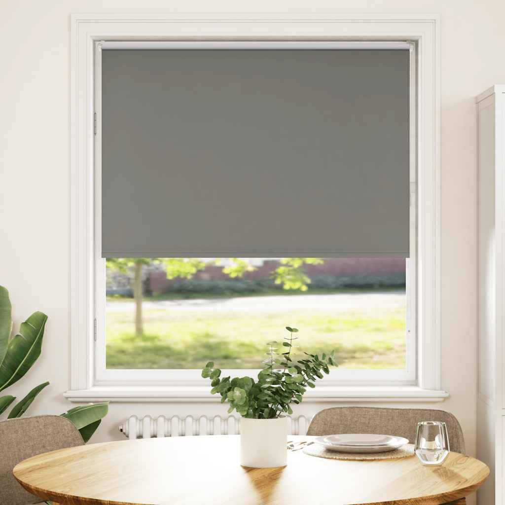 vidaXL Verdunkelungsrollo Grau 95x175 cm Stoffbreite 90,7 cm Polyester