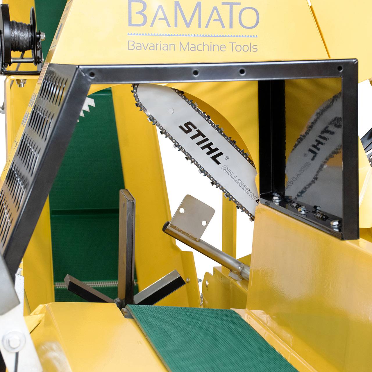 BAMATO 20 to Sägespaltautomat WPO-400PRO mit Förderband &amp Montageservice