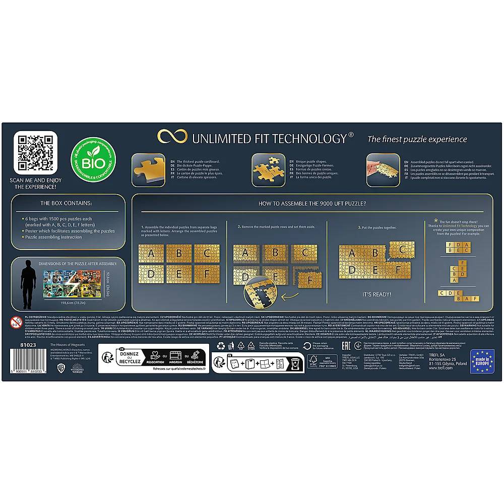 Harry Potter Die Häuser von Hogwarts 9000 Teile Puzzle