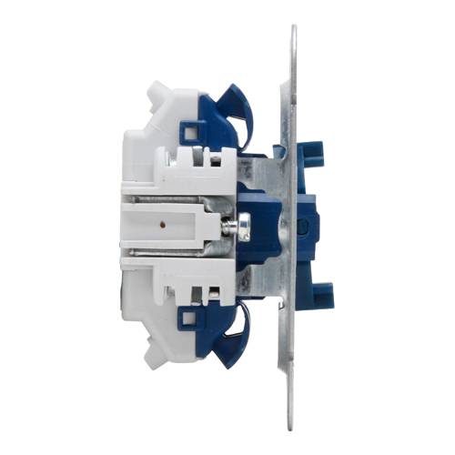 KOPP 508600001 - Unterputz Kontrollschalter-Sockel (Aus-/Wechselschalter | 250V | 10AX | IP20) - aluminium