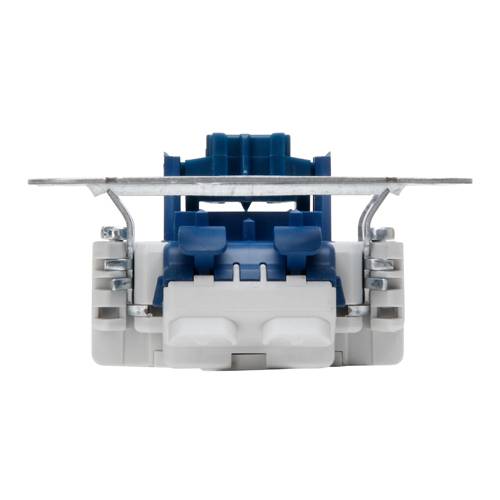 KOPP 508600001 - Unterputz Kontrollschalter-Sockel (Aus-/Wechselschalter | 250V | 10AX | IP20) - aluminium