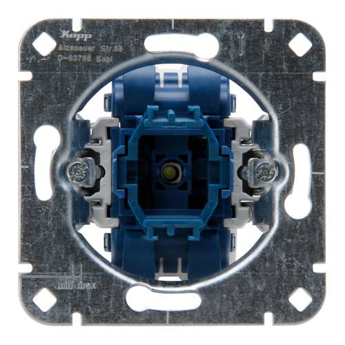 KOPP 508600001 - Unterputz Kontrollschalter-Sockel (Aus-/Wechselschalter | 250V | 10AX | IP20) - aluminium