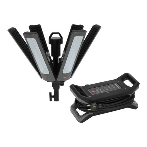 BRENNENSTUHL professionalLINE - 360° LED Strahler R42050 BT (42.000lm | 6x einstellbare Strahler | inkl. Steuerelement)