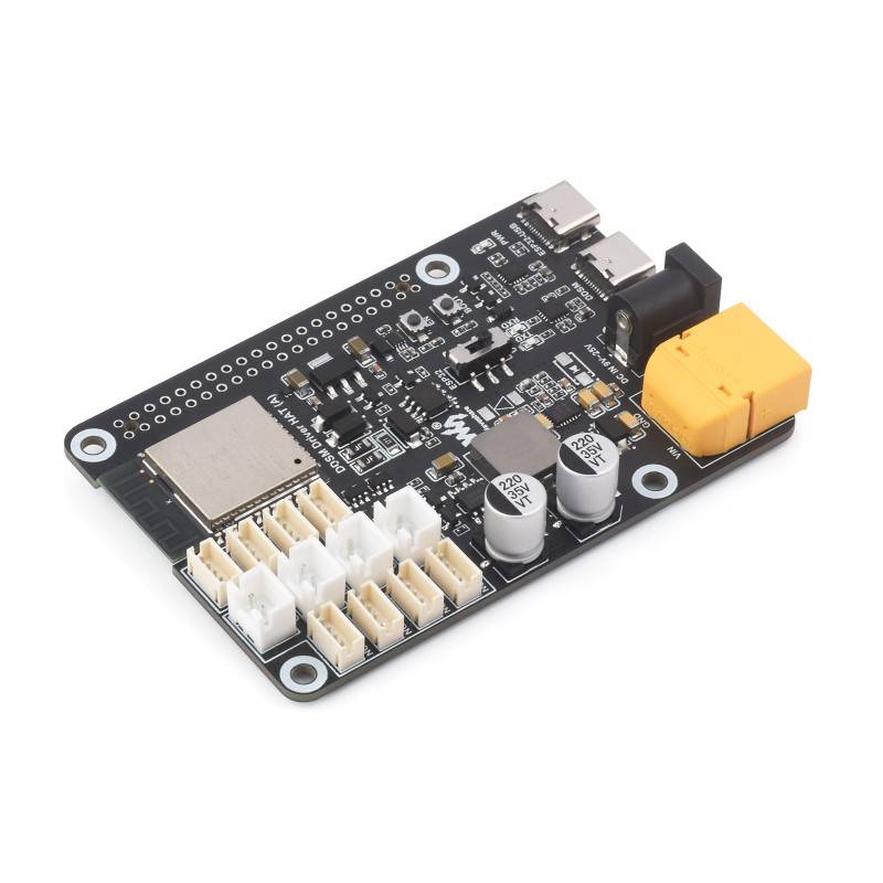 Waveshare DDSM Driver HAT Direct Drive Servo Motor Driver Board, Integrates ESP32 and Control Circuit